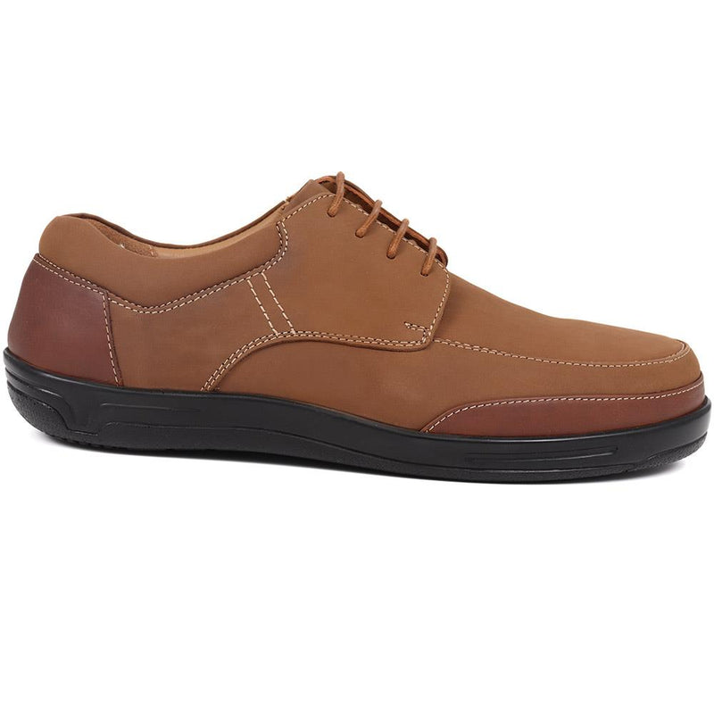 Ultra-wide Leather Lace-up Shoes - PAULO / 323 744