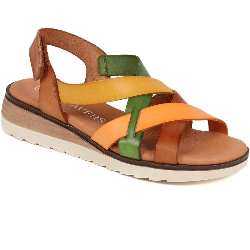 Touch-Fasten Leather Sandals  - MARIL39007 / 325 334