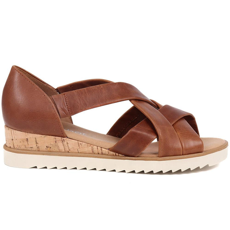 Leather Wedge Sandals  - GAB39510 / 325 076