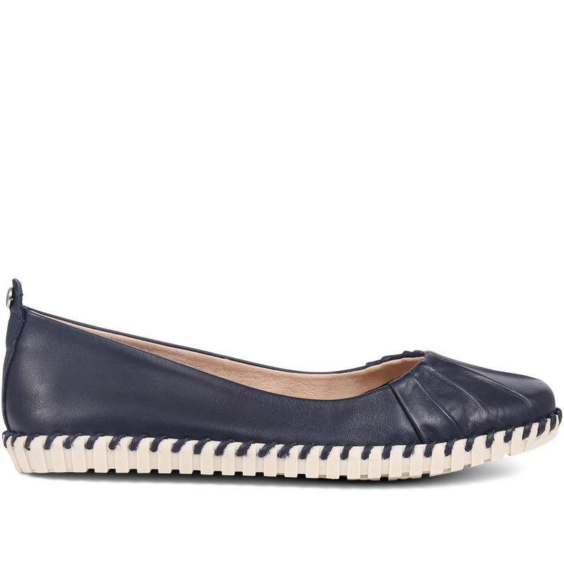 Leather Ballet Pumps - BOT39011 / 324 916