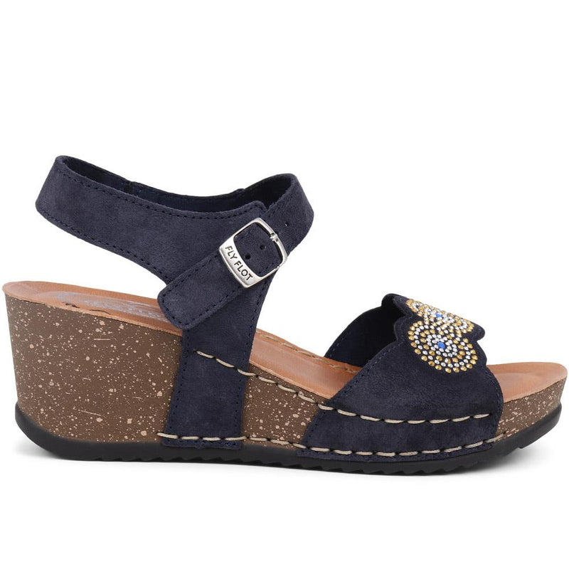 Leather Wedge Sandals - FLY39075 / 324 755