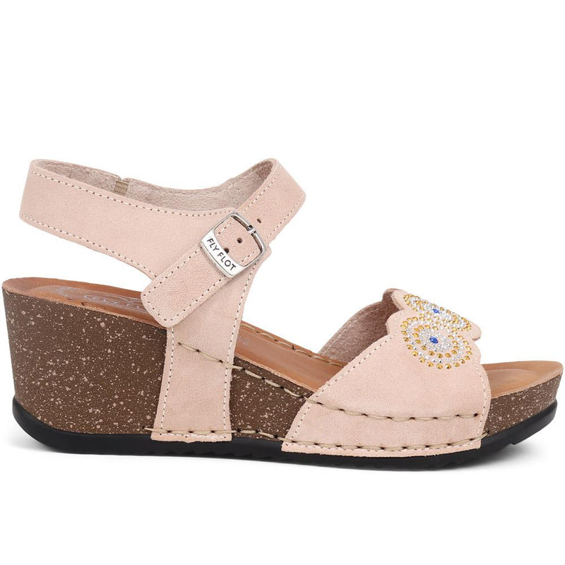 Leather Wedge Sandals - FLY39075 / 324 755