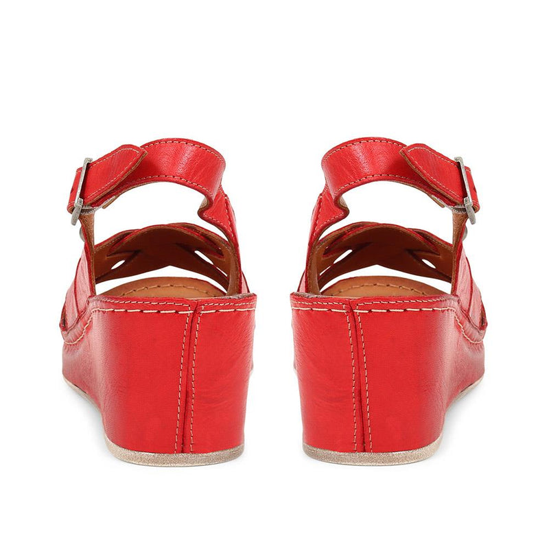 Leather Wedge Sandals - KARY37003 / 323 964