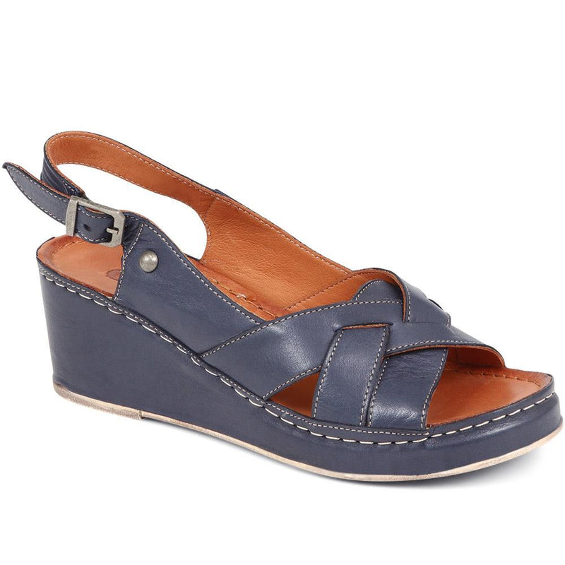 Leather Wedge Sandals - KARY37003 / 323 964