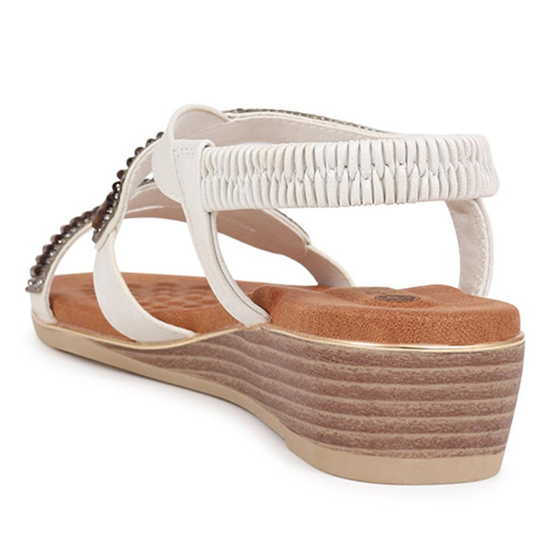 Embellished Wedge Sandals - BAIZH39069 / 325 346