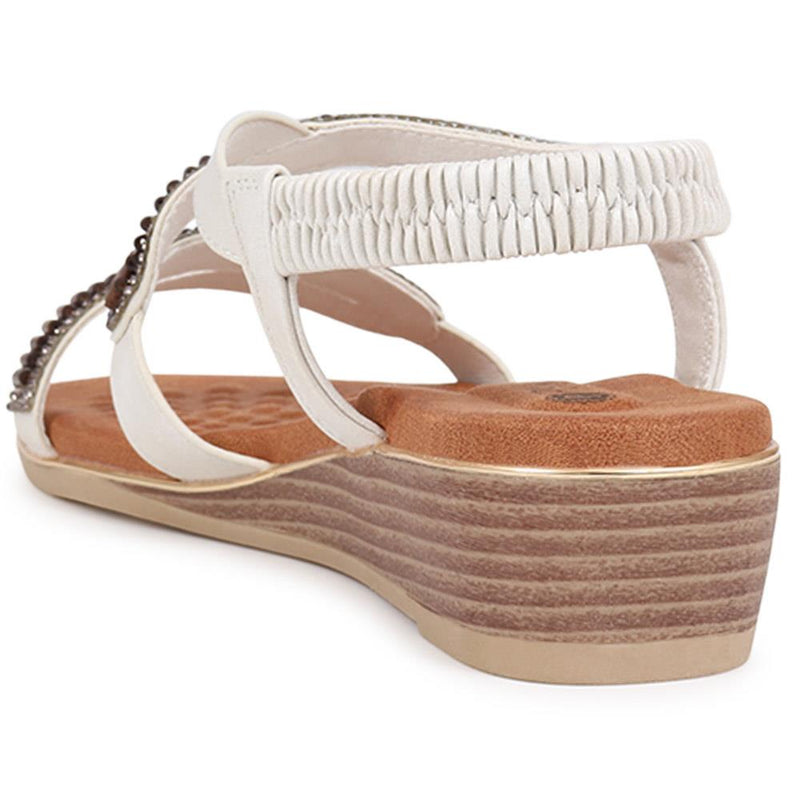 Embellished Wedge Sandals - BAIZH39069 / 325 346