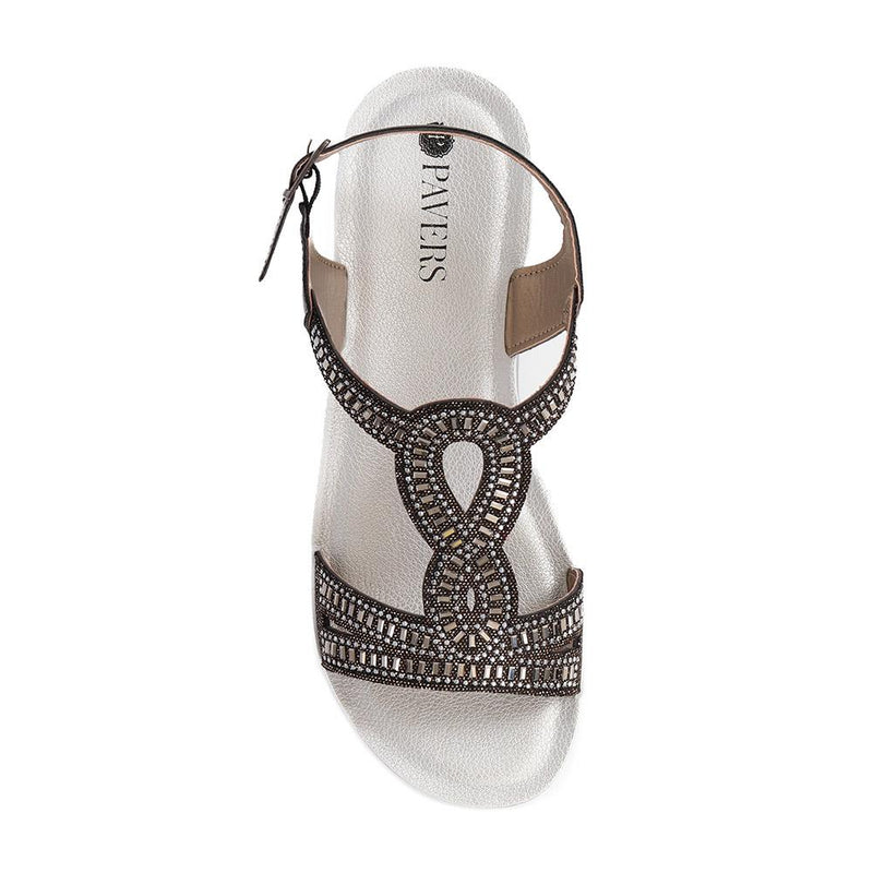 Adjustable Embellished Sandals  - INB39017 / 325 260