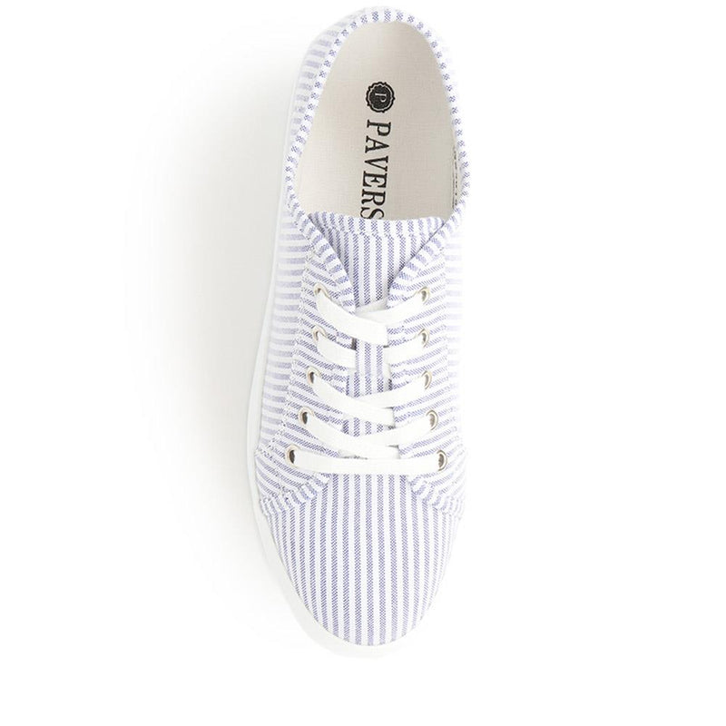 Stripy Canvas Trainers  - WBINS39152 / 325 921