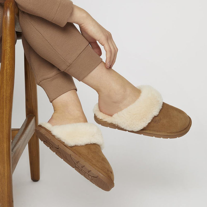 Bella-Rose Sheepskin Mule Slippers - BELLA-ROSE / 319 378