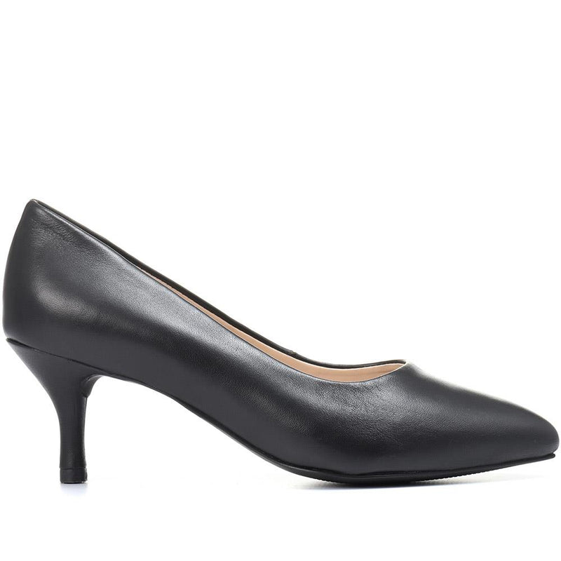 Heeled Leather Court Shoe - TRY31005 / 318 276