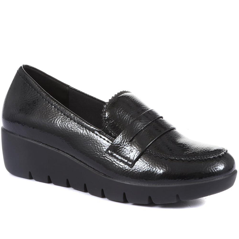 Classic Patent Wedge Loafers - WK34009 / 320 854