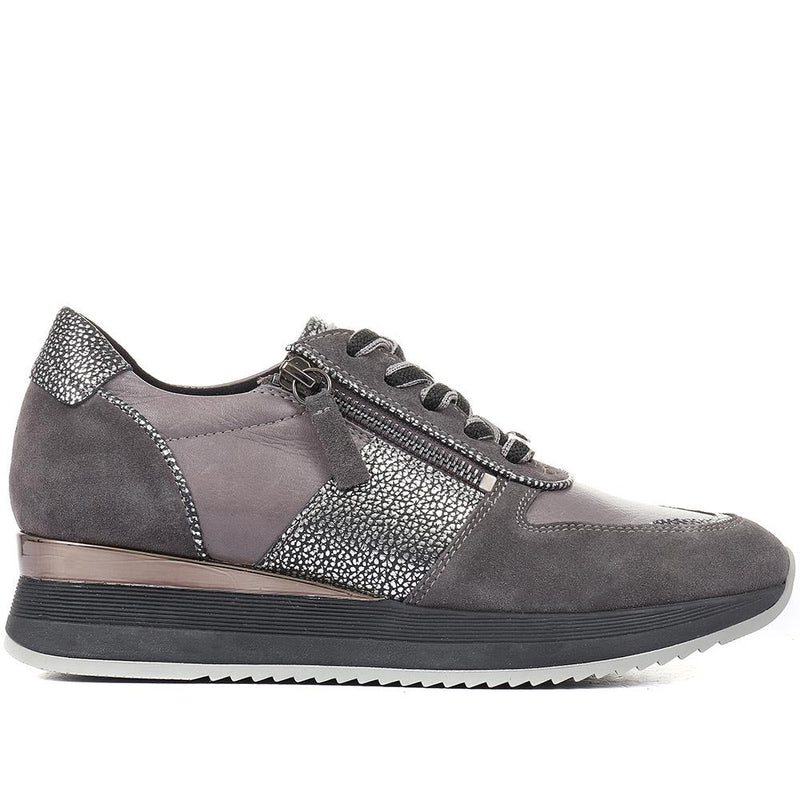 Ray Patterned Leather Trainers - SINO34530 / 320 747