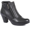Heeled Leather Ankle Boots - VED34005 / 320 368