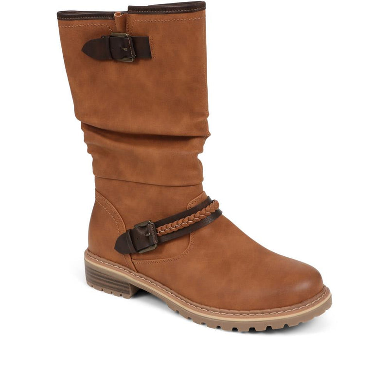 Buckle Mid Calf Boots - TELOO38009 / 324 493