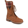 Tartan Accent Calf Boots - TELOO38015 / 324 389