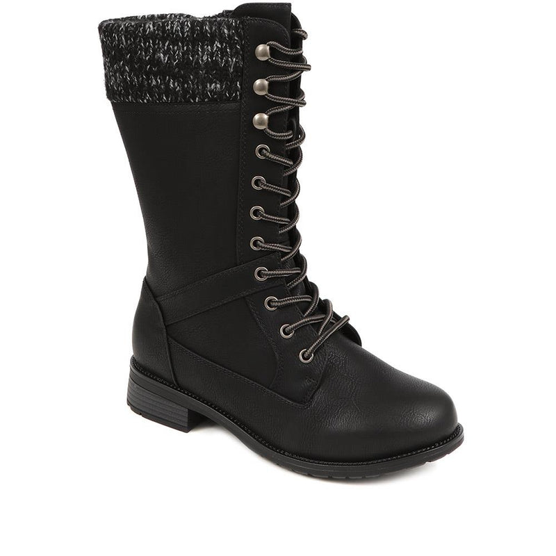 Lace Up Calf Boots - LYVIA / 324 949