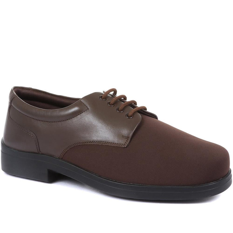 Extra Wide Fit Lace-Up Derby Shoe - ABERTO / 320 929